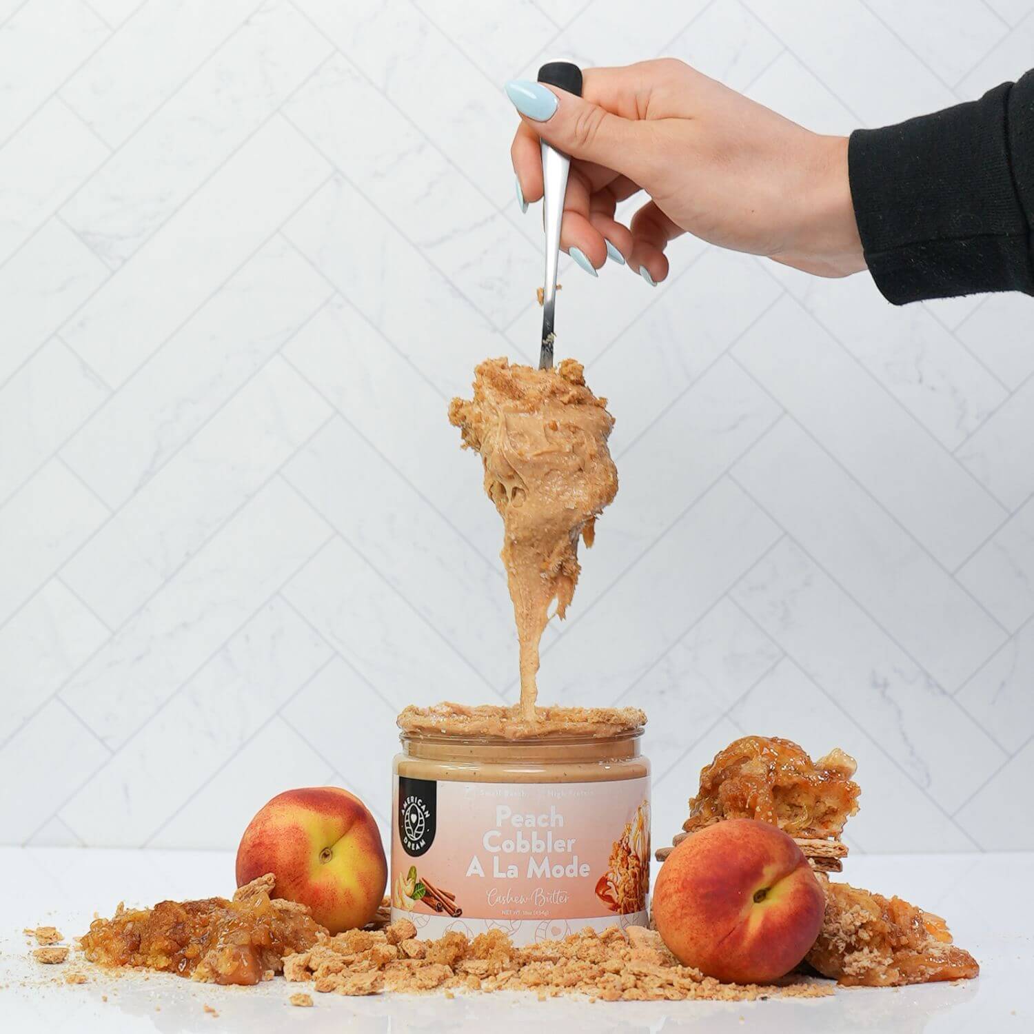 Peach Cobbler A La Mode Cashew Butter