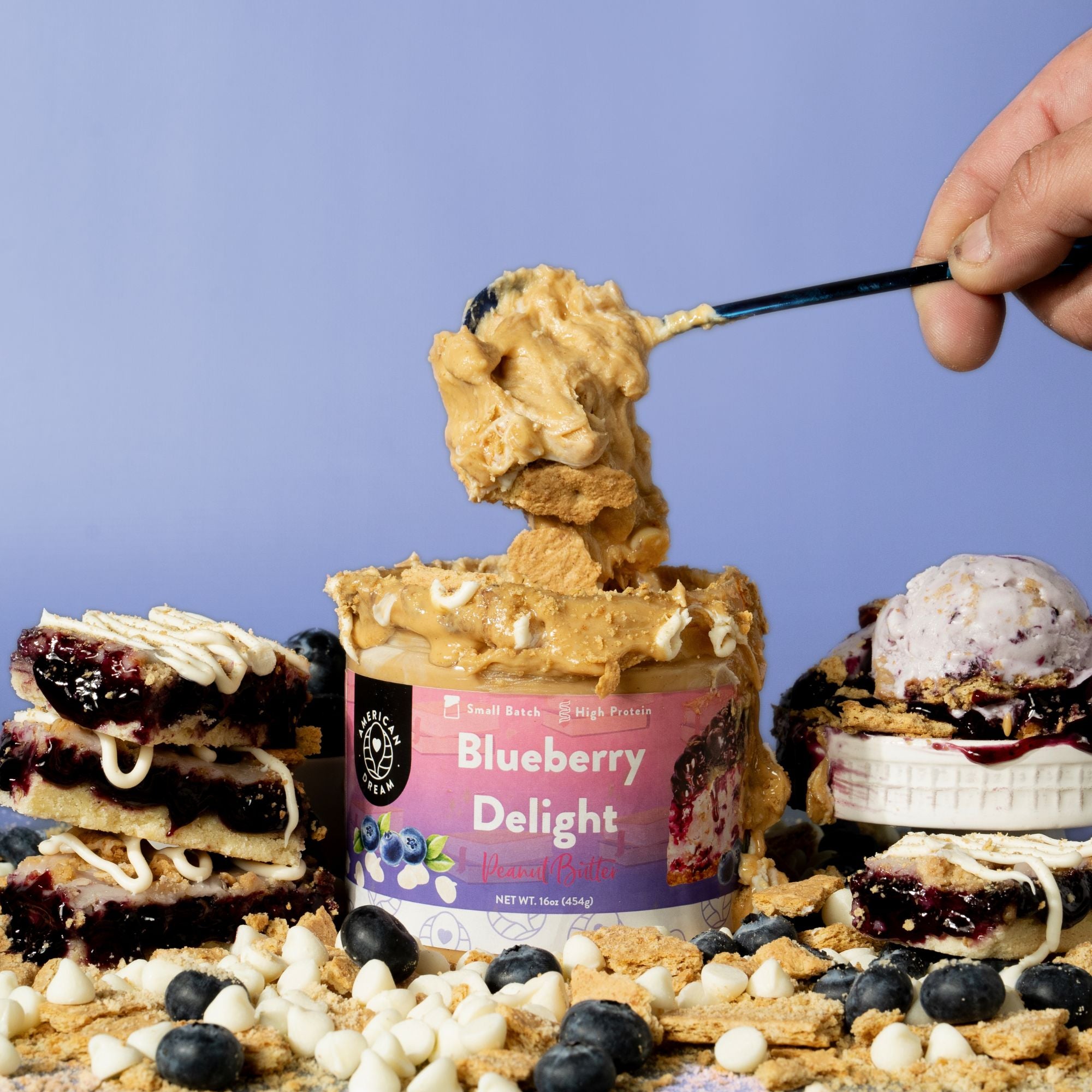 Blueberry様　1本　クリーム　10包 Blueberry Delight Peanut Butter – American Dream Nut Butter