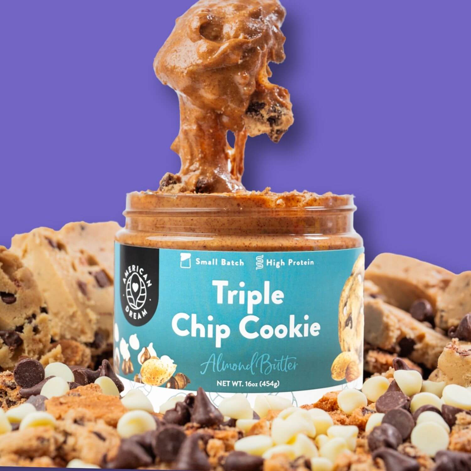 Triple Chip Cookie Almond Butter American Dream Nut Butter