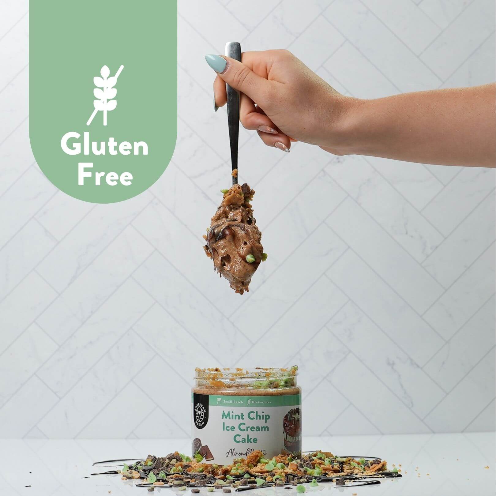 Gluten-Free Mint Chip Ice Cream Cake Almond Butter