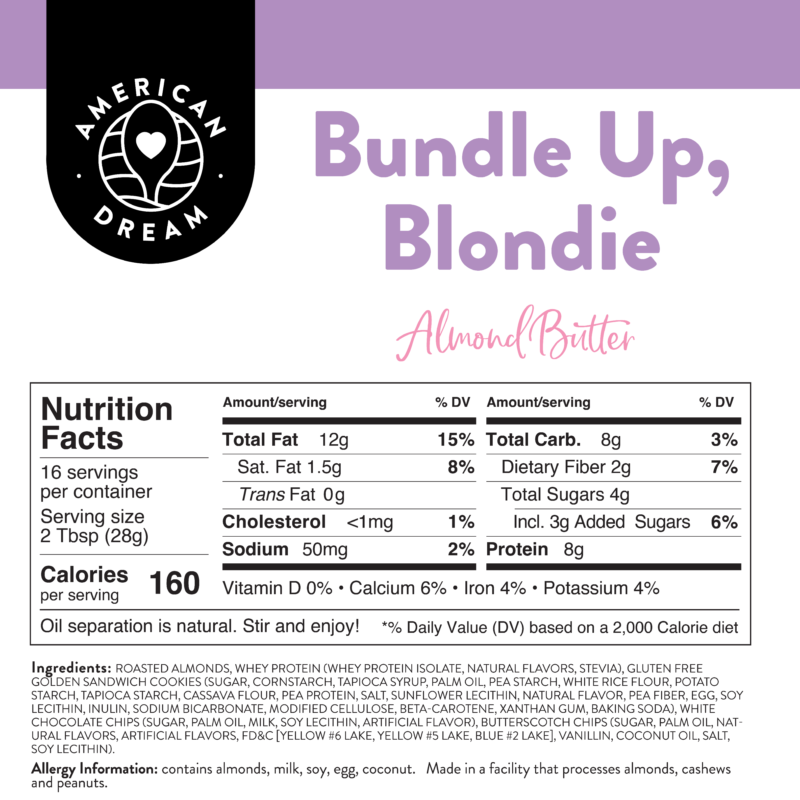 Gluten-Free Bundle Up Blondie Almond Butter