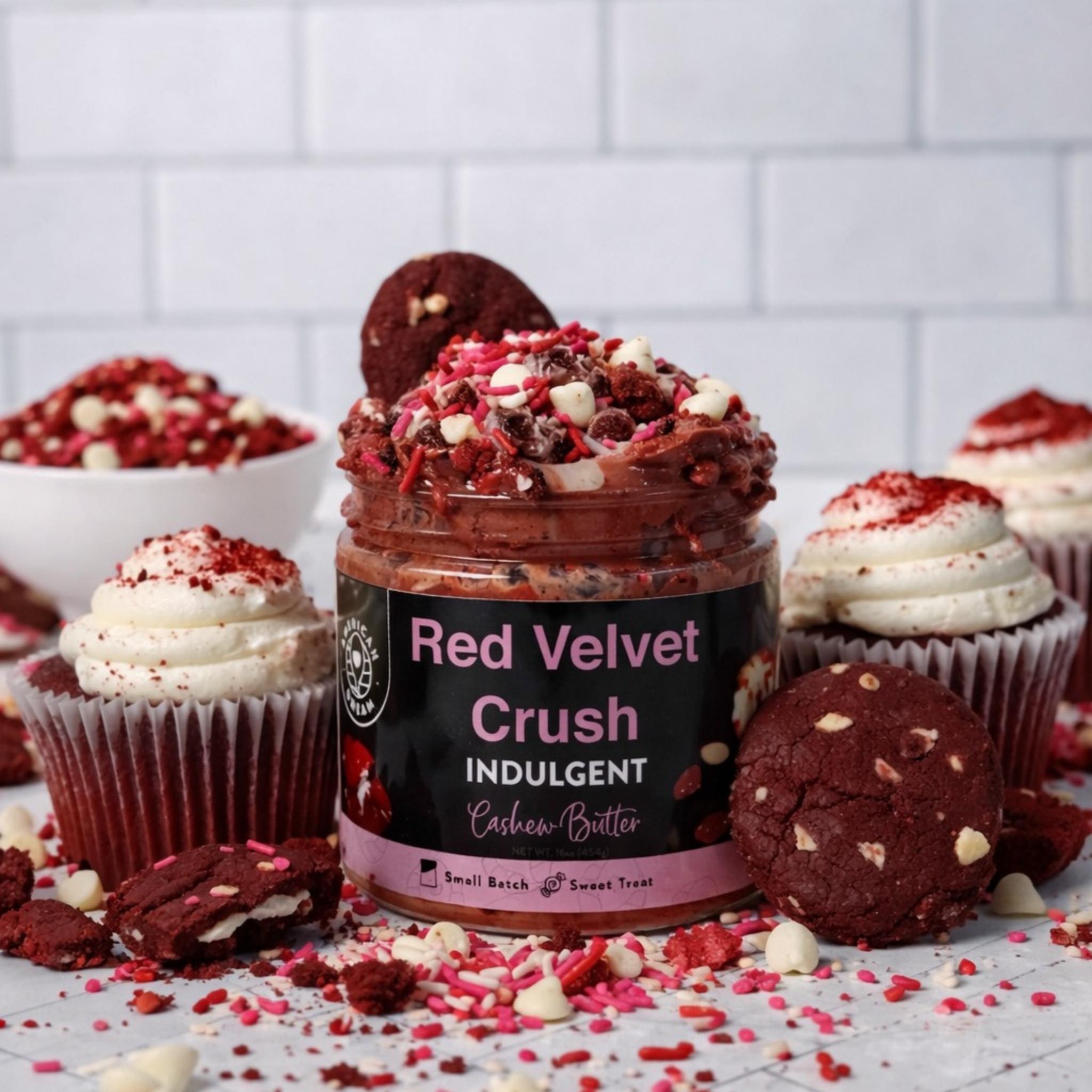 Red Velvet Crush Cashew Butter | Indulgent Red Velvet Dessert
