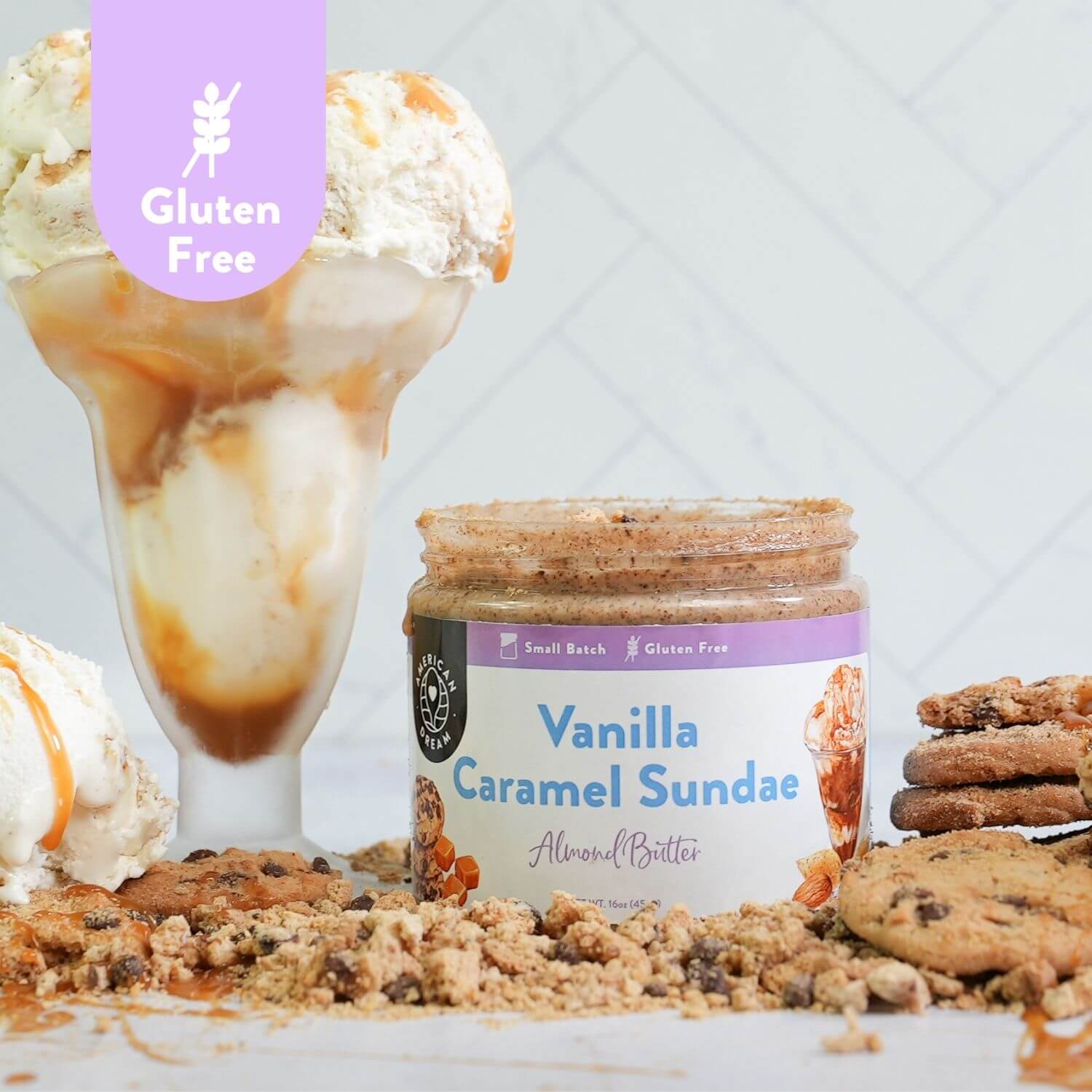 Gluten-Free Vanilla Caramel Sundae Almond Butter