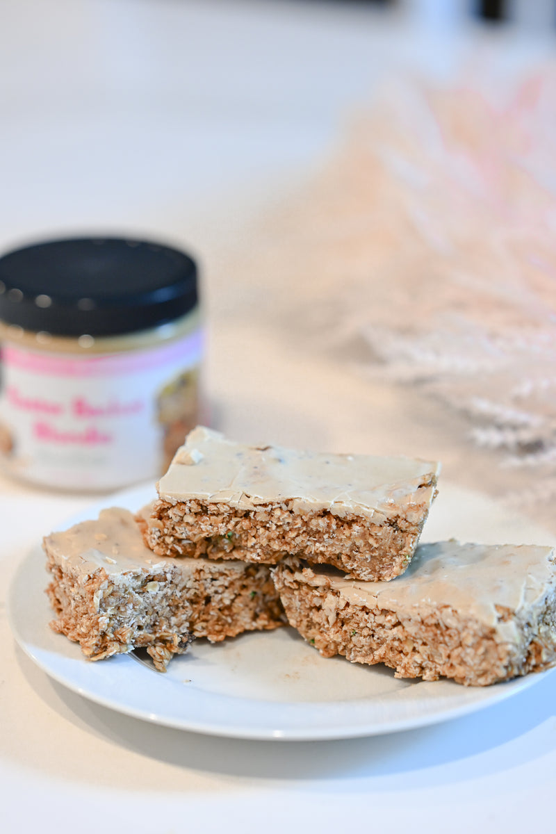 Easter Basket Blondie Protein Oat Bars