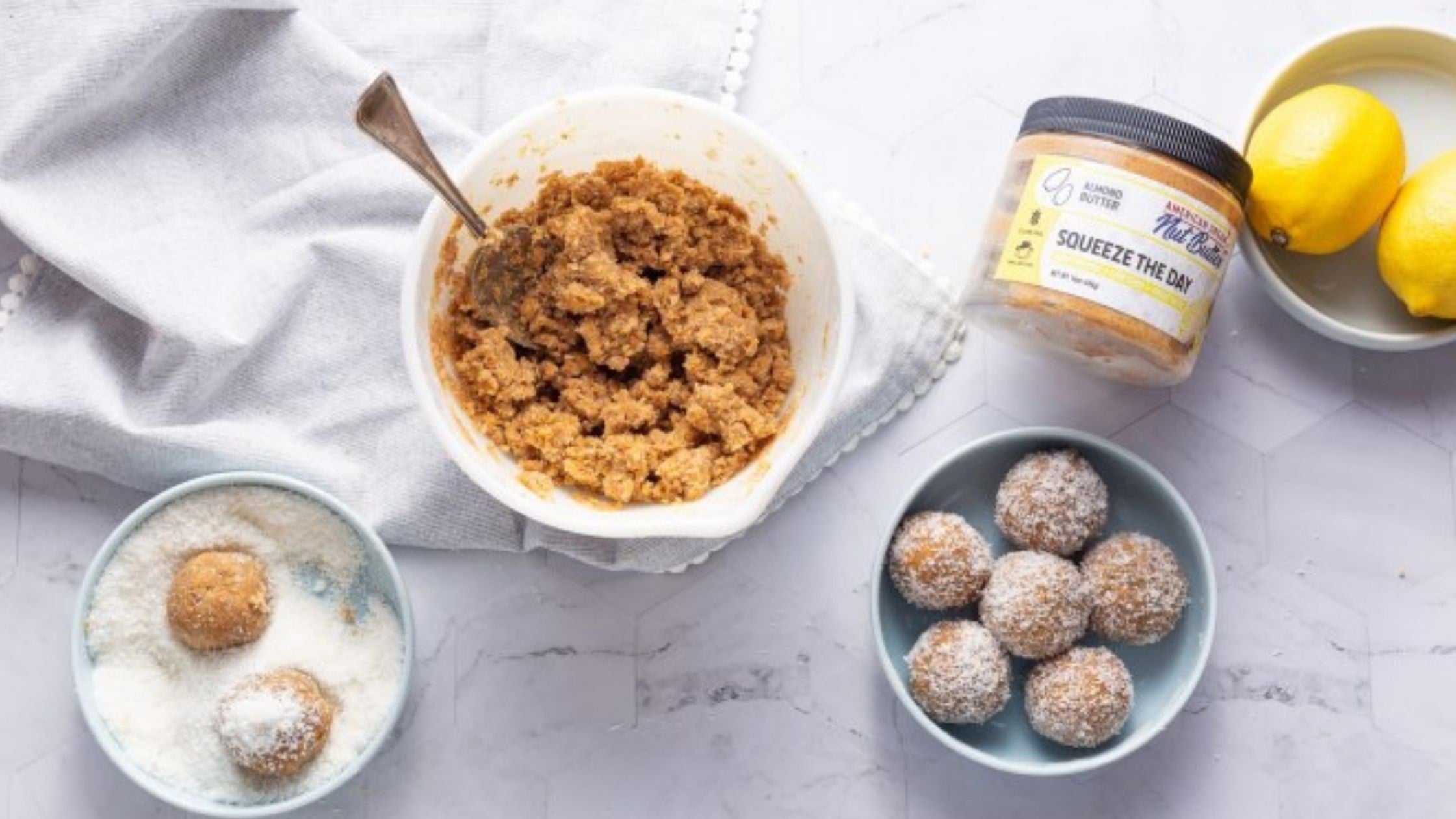 Lemon Almond Protein Bliss Balls