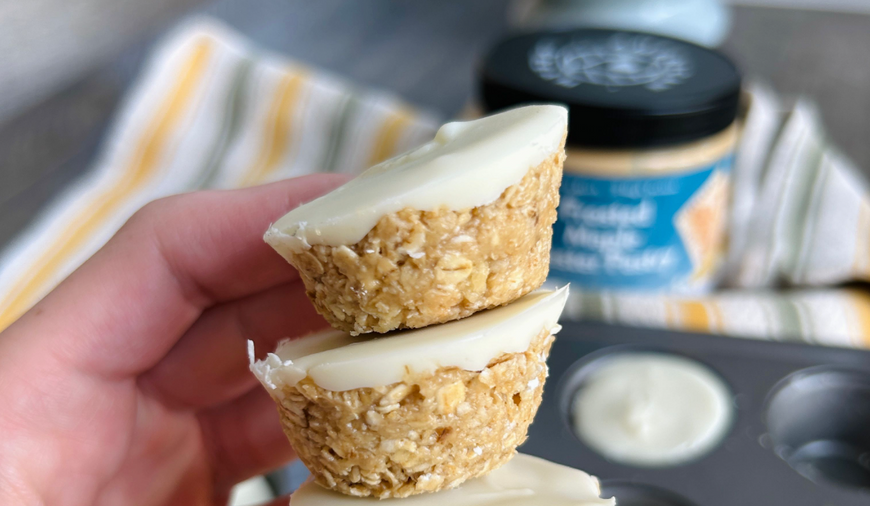 Frosted Maple Cashew Butter Bites