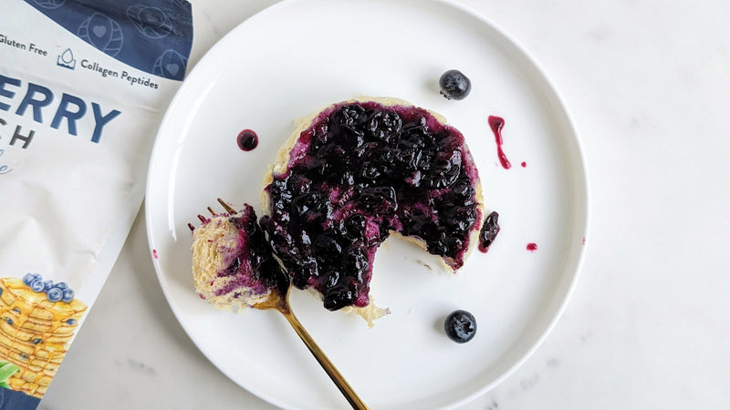 Upside Down Blueberry Cake for One