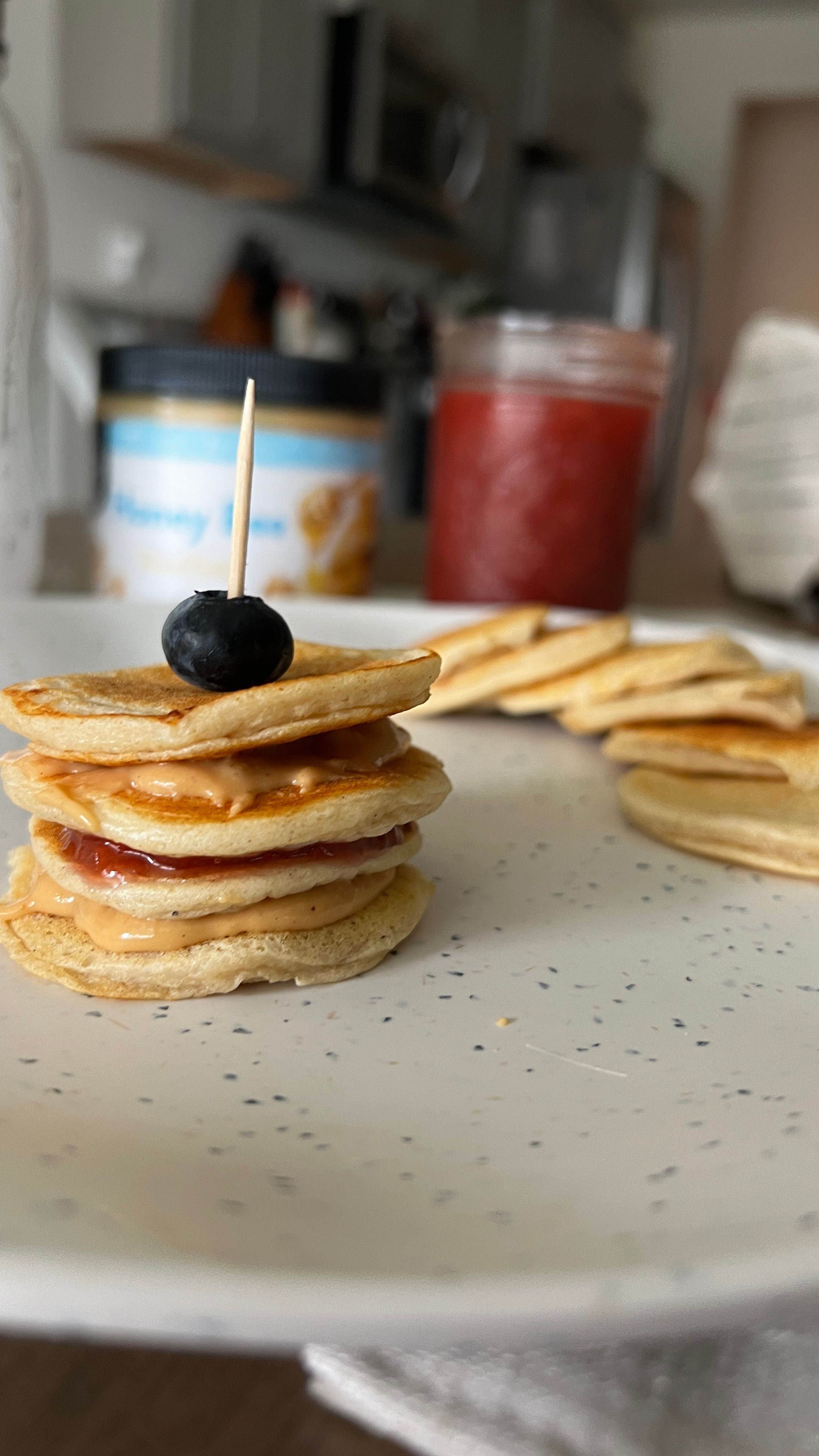 Celebrate National PB&J Day with PB&J Pancake Stacks!