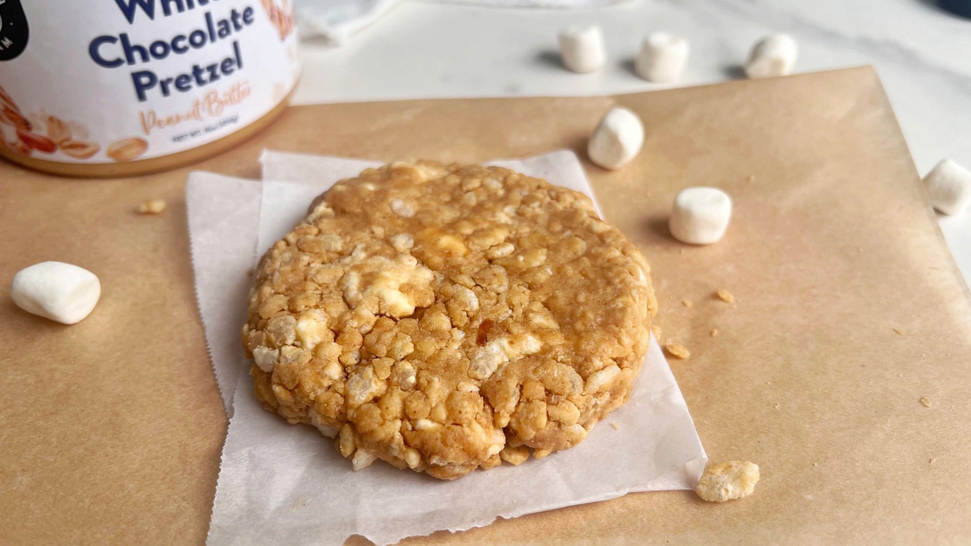 Single Serve Rice Krispie Protein Cookie