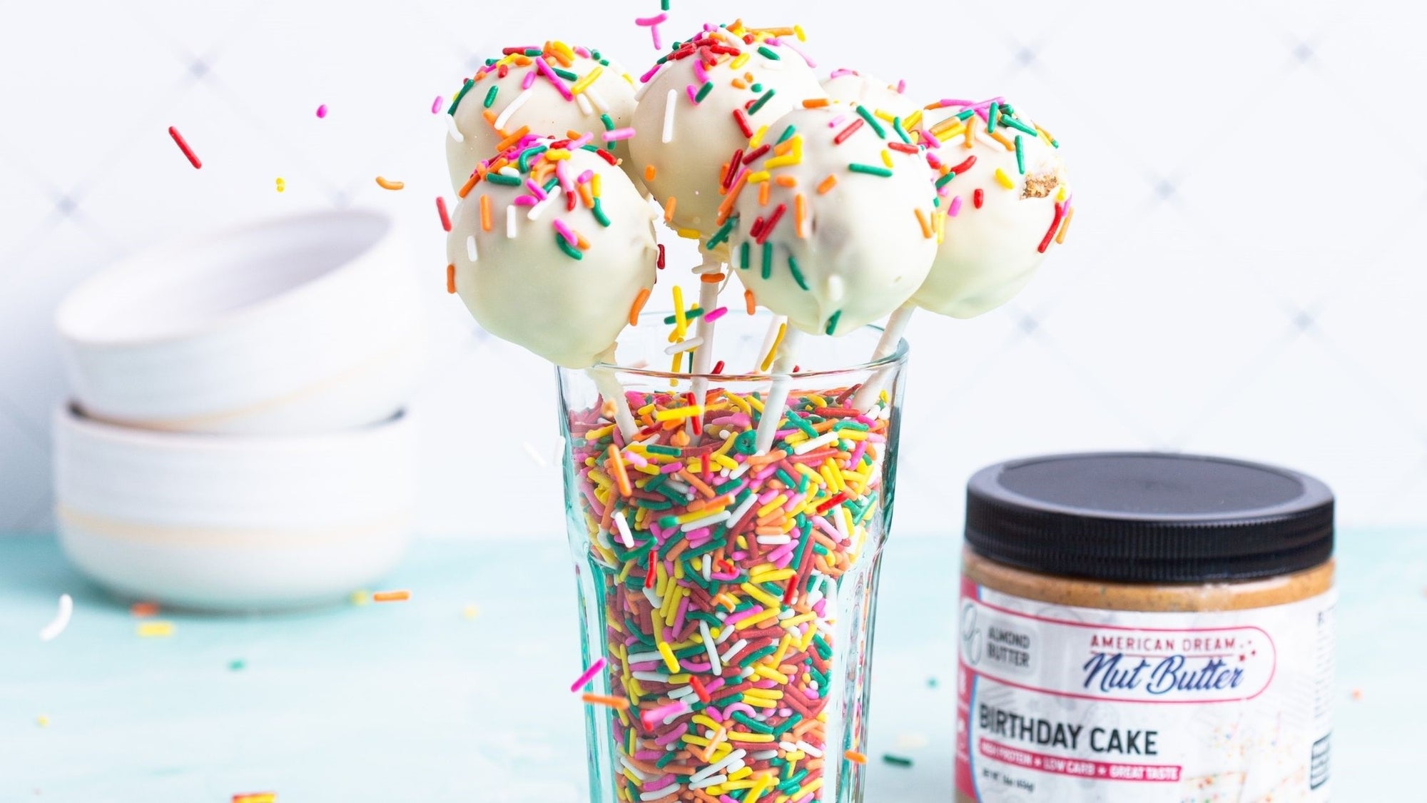 No-Bake High Protein Birthday Cake Pops