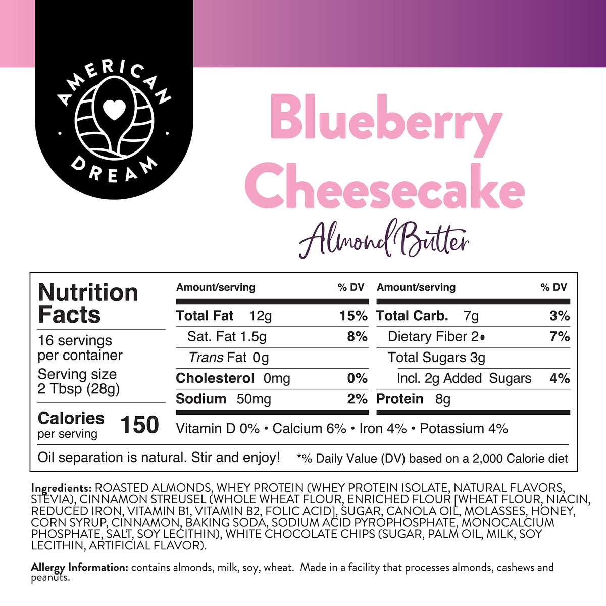 Nut Butters American Dream Nut Butter