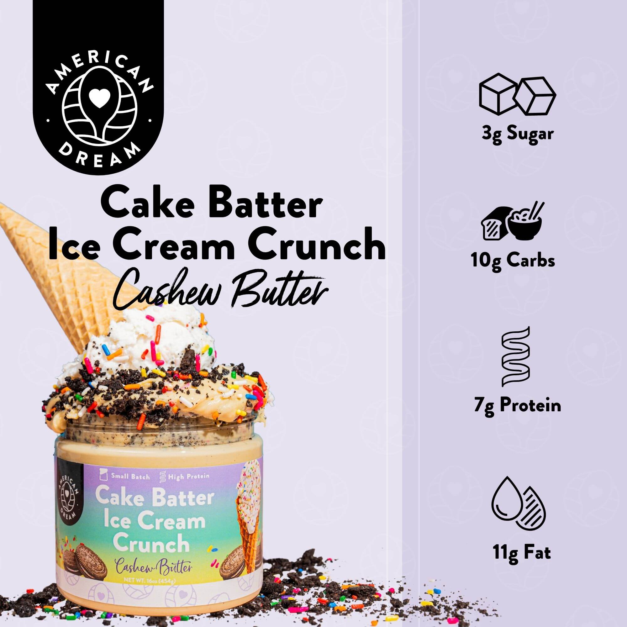 Cake Batter Ice Cream Crunch Cashew Butter