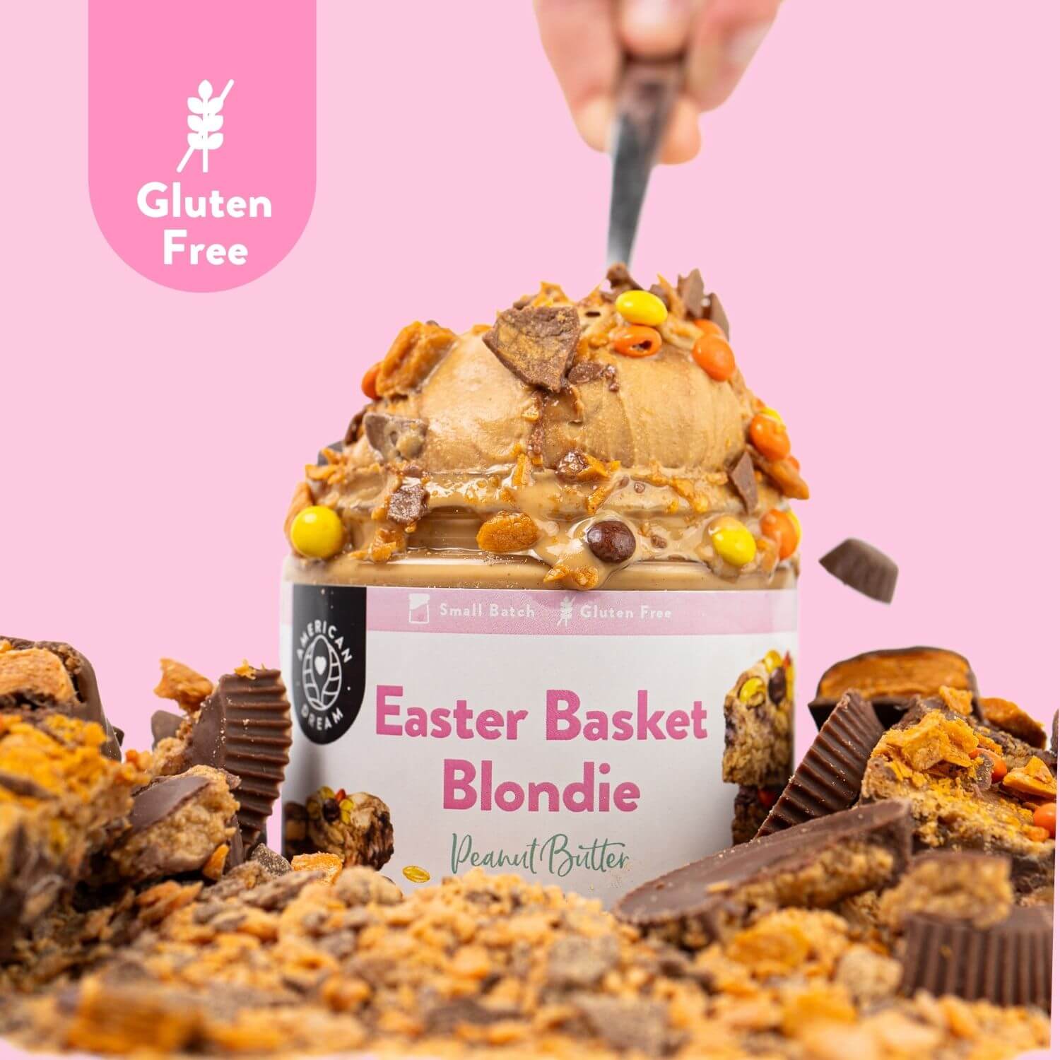 Gluten-Free Easter Basket Blondie Peanut Butter