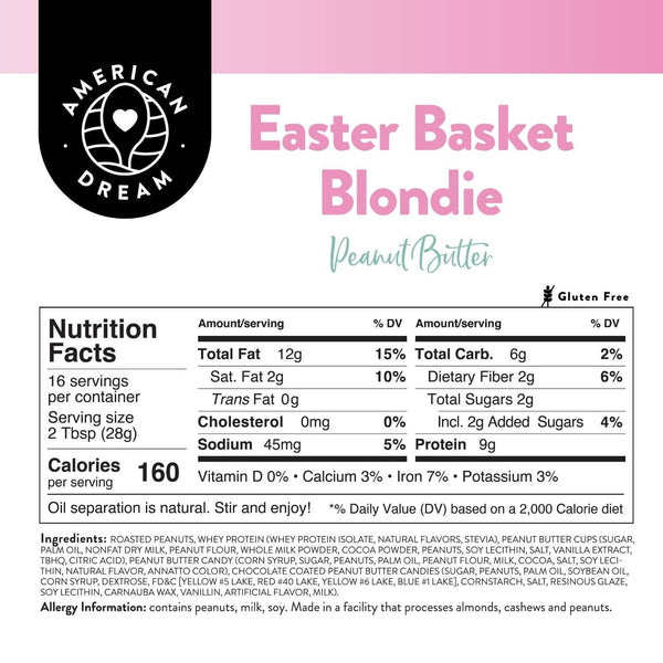 Gluten-Free Easter Basket Blondie Peanut Butter