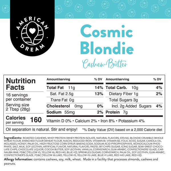 Cosmic Blondie Cashew Butter