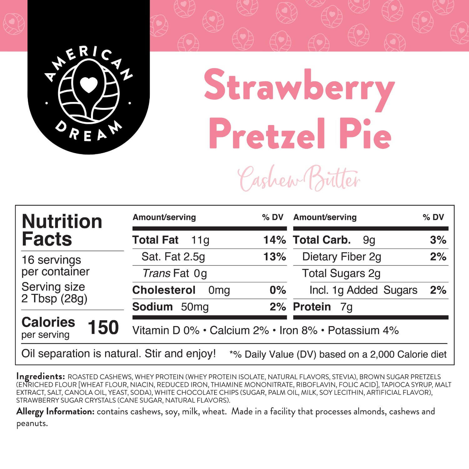Strawberry Pretzel Pie Cashew Butter