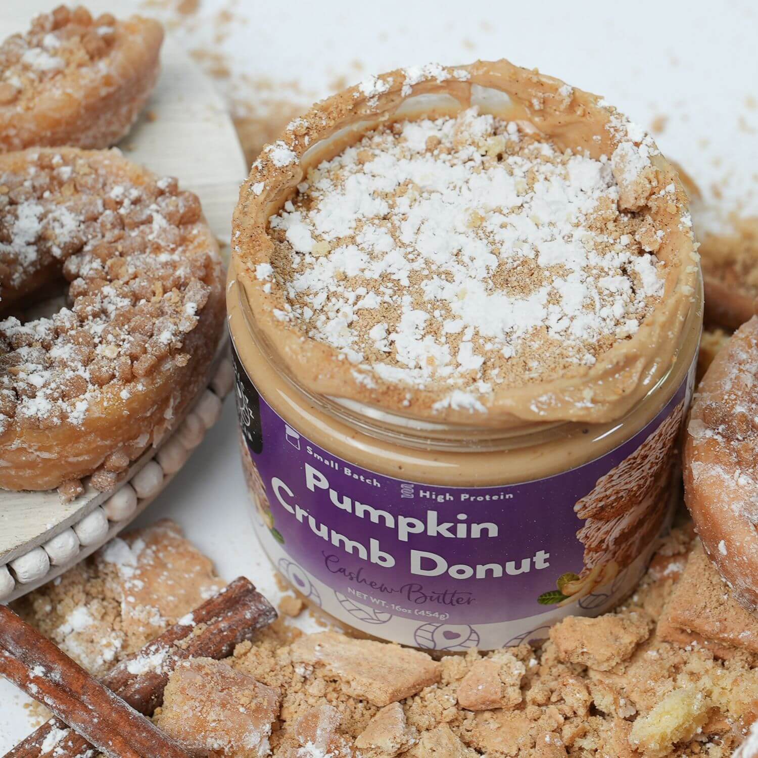 Pumpkin Crumb Donut Cashew Butter
