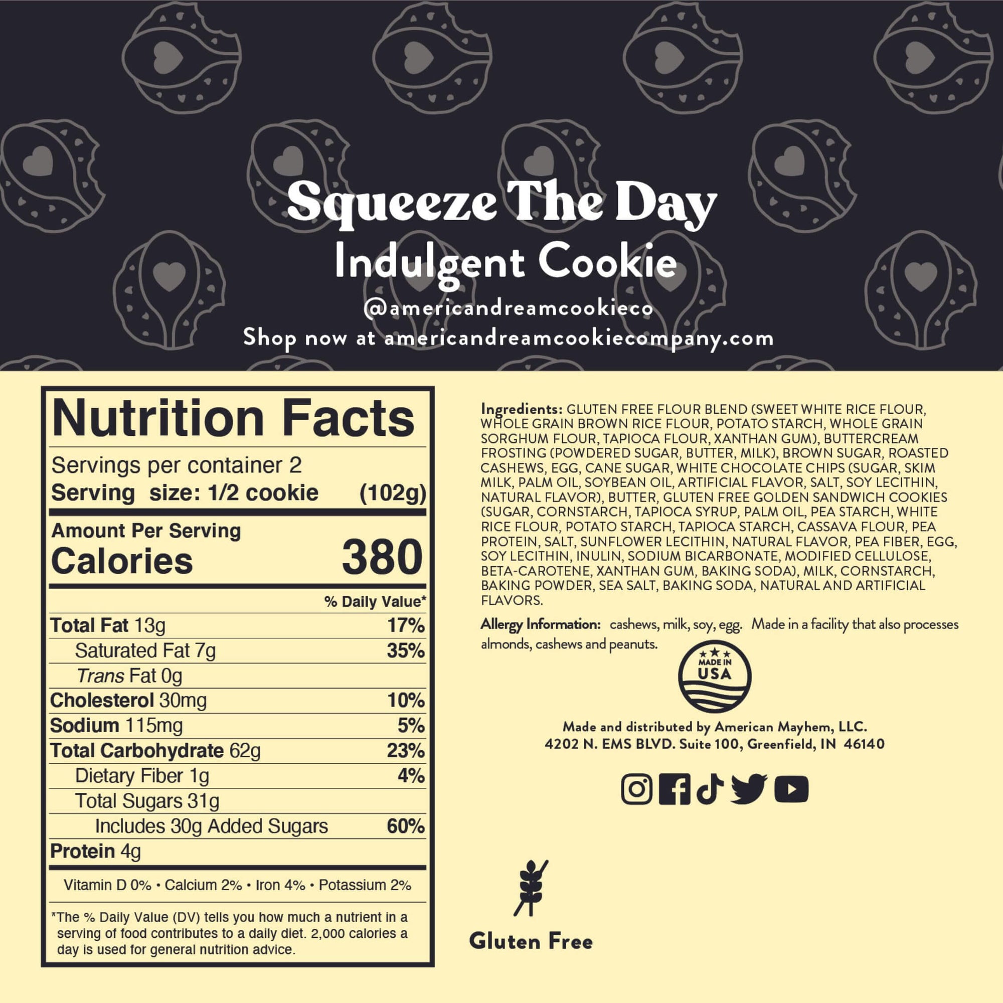 Gluten-Free Squeeze The Day Cookie