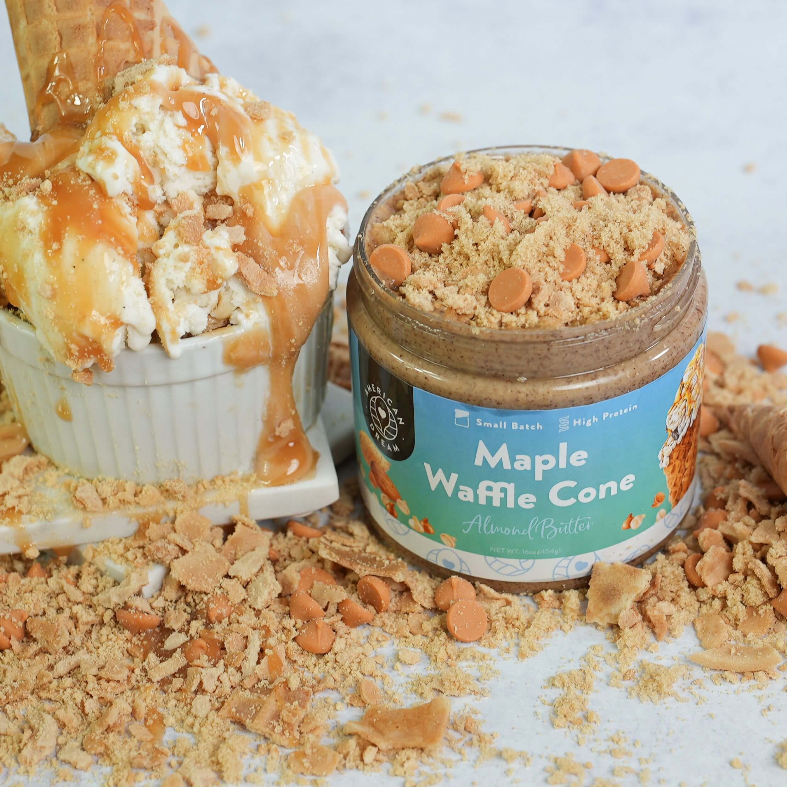 Maple Waffle Cone Almond Butter