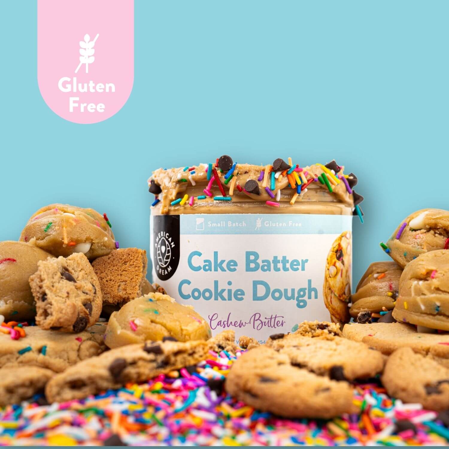 Gluten-Free Cake Batter Cookie Dough Cashew Butter