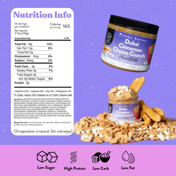 Dubai Cinnamon Churro Crunch Almond Butter