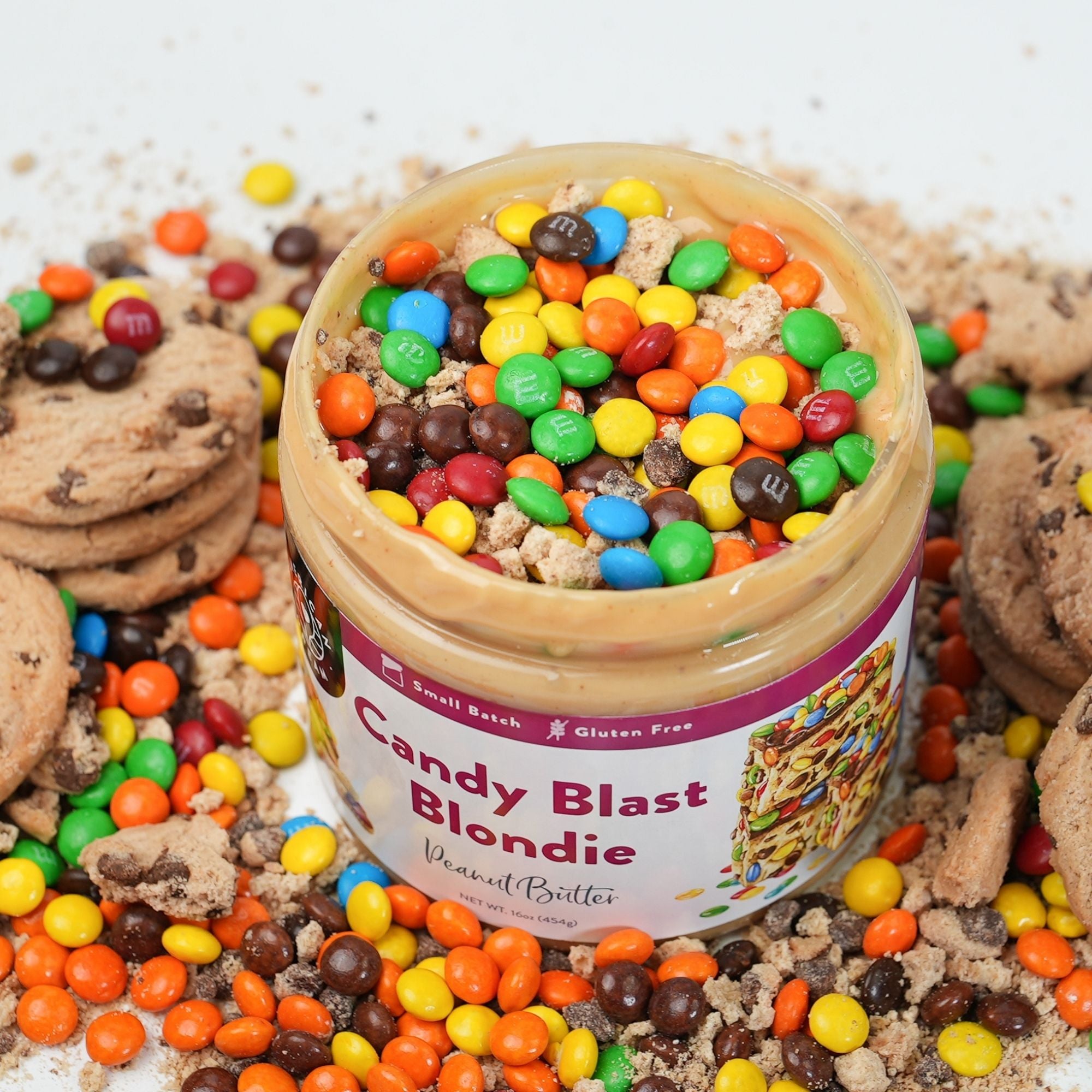 Gluten-Free Candy Blast Peanut Butter Blondie Peanut Butter