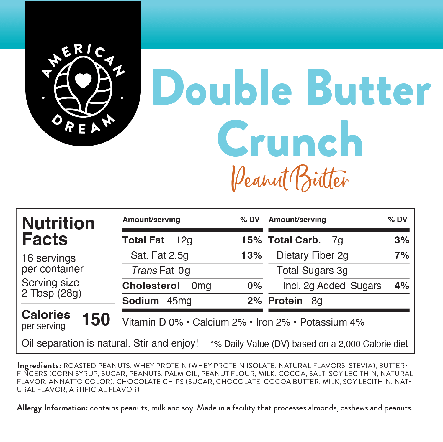 Gluten-Free Double Butter Crunch Peanut Butter
