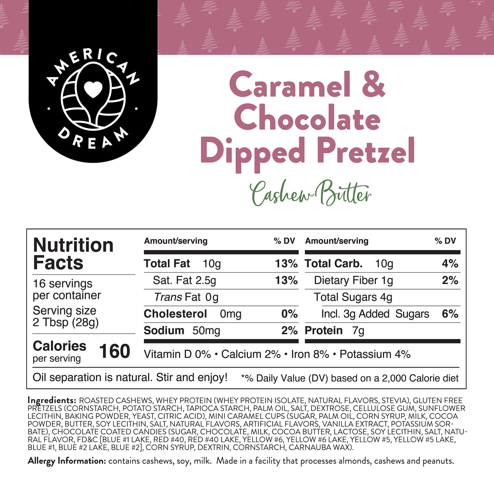 Gluten-Free Caramel & Chocolate Dipped Pretzel Cashew Butter