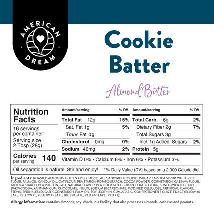 Gluten-Free Cookie Batter Almond Butter