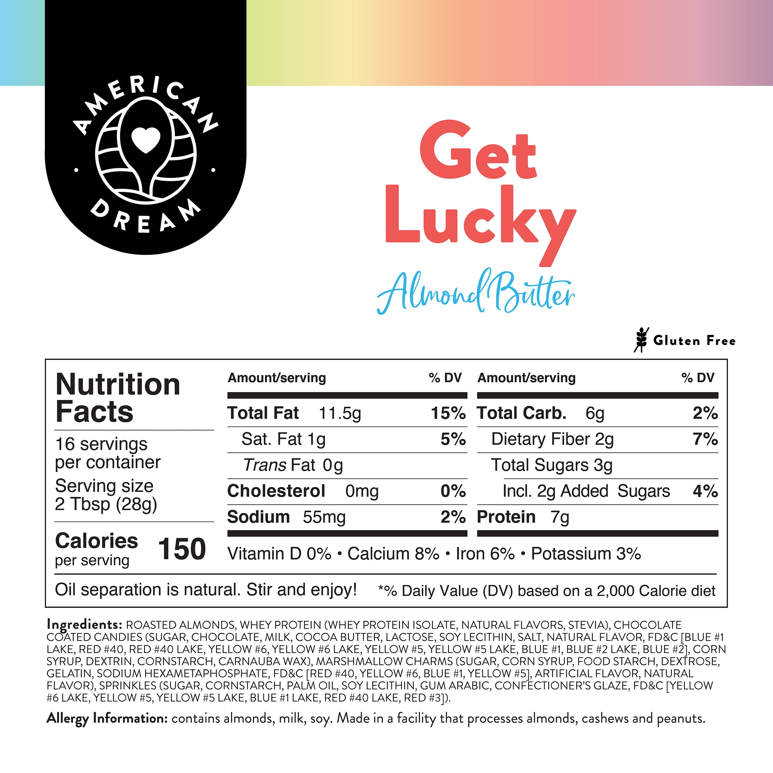 Gluten-Free Get Lucky Almond Butter