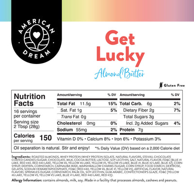 Gluten-Free Get Lucky Almond Butter