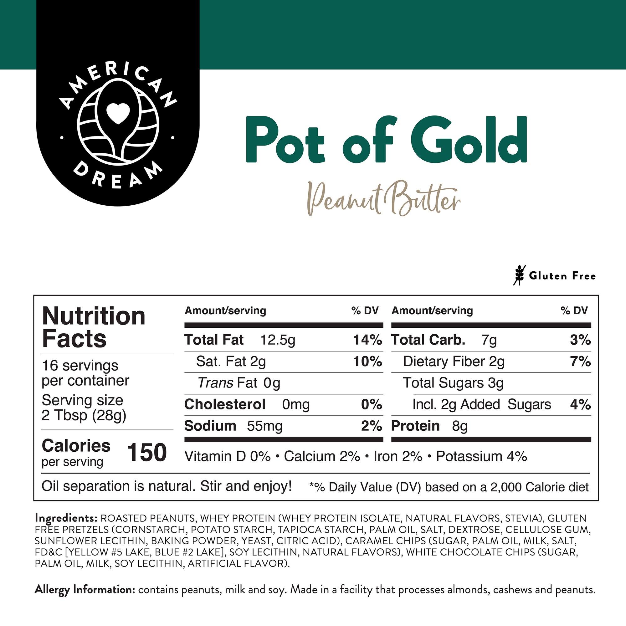 Gluten-Free Pot of Gold Peanut Butter