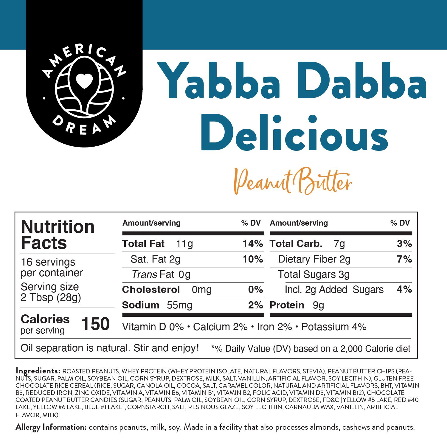 Gluten-Free Yabba Dabba Delicious Peanut Butter
