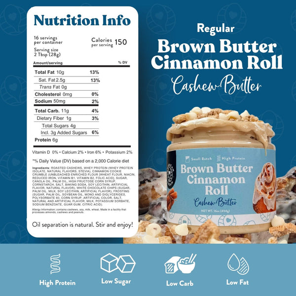 Brown Butter Cinnamon Roll Cashew Butter