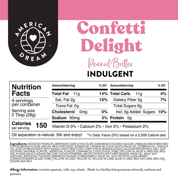 Baby Butter 4oz Confetti Delight Indulgent Peanut Butter