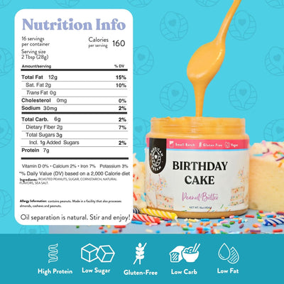 Birthday Cake Peanut Butter