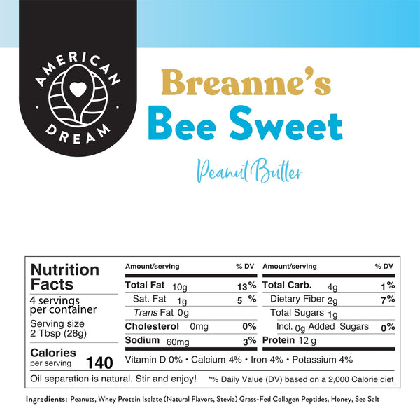Baby Butter 4oz Breanne's Bee Sweet Peanut Butter