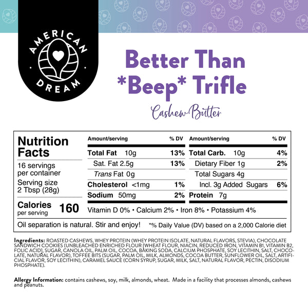 Better Than *Beep* Trifle Cashew Butter