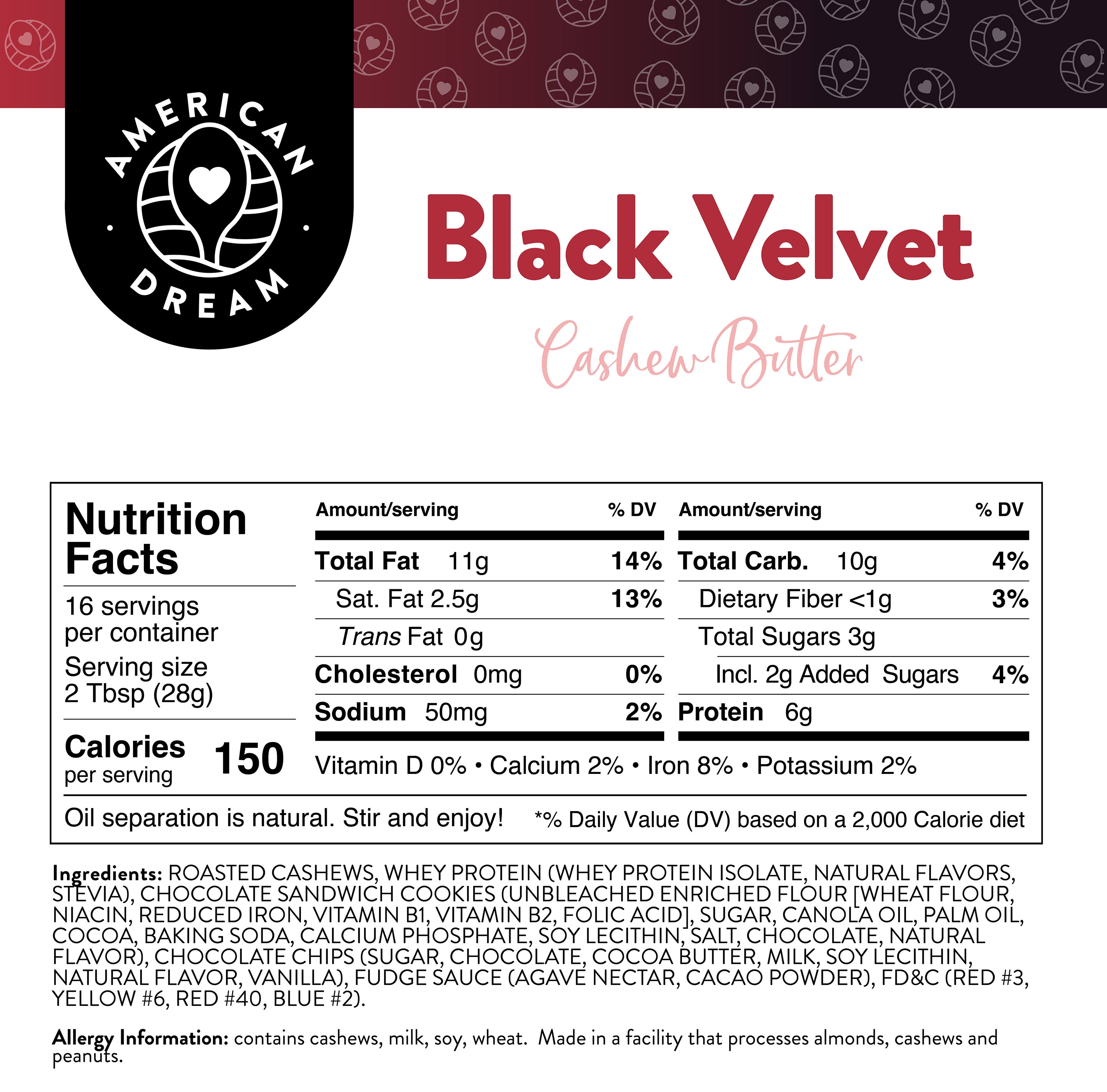 Black Velvet Cashew Butter