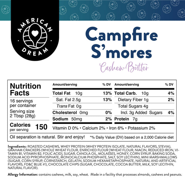 Campfire S'mores Cashew Butter