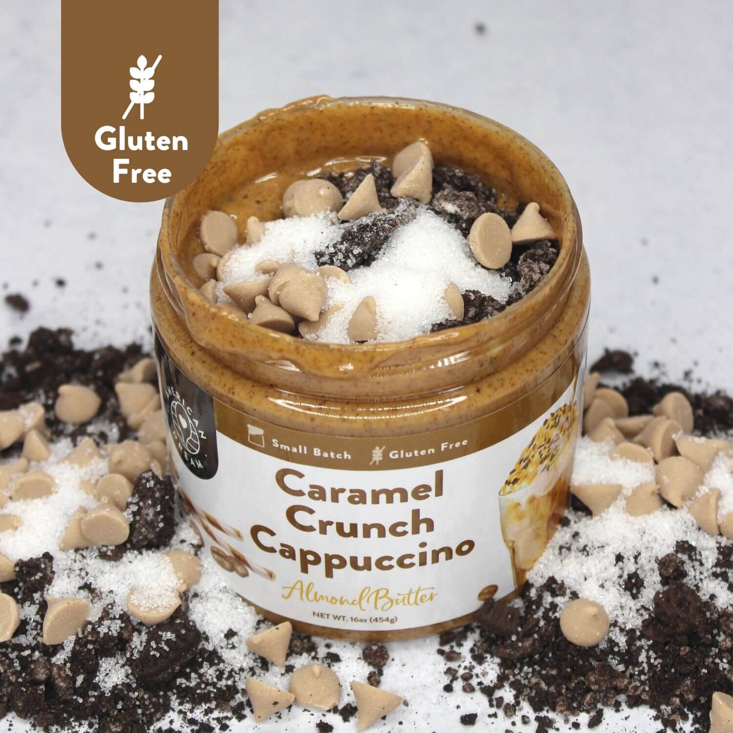 Gluten-Free Caramel Crunch Cappuccino Almond Butter