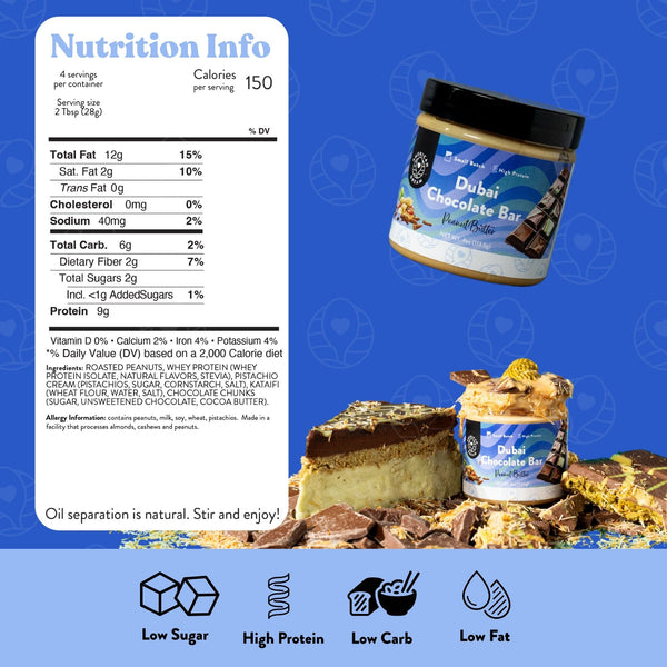 Baby Butter 4 oz Dubai Chocolate Bar Peanut Butter