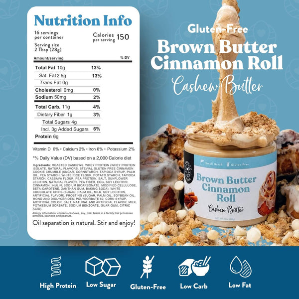 Brown Butter Cinnamon Roll Cashew Butter