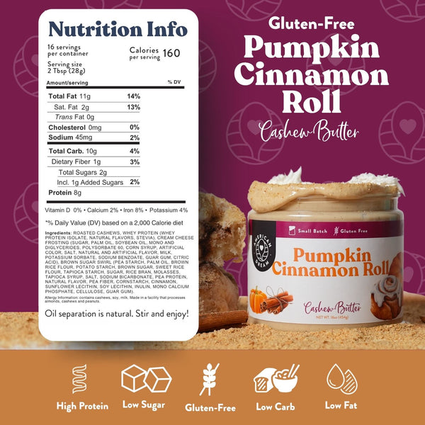 Pumpkin Cinnamon Roll Cashew Butter