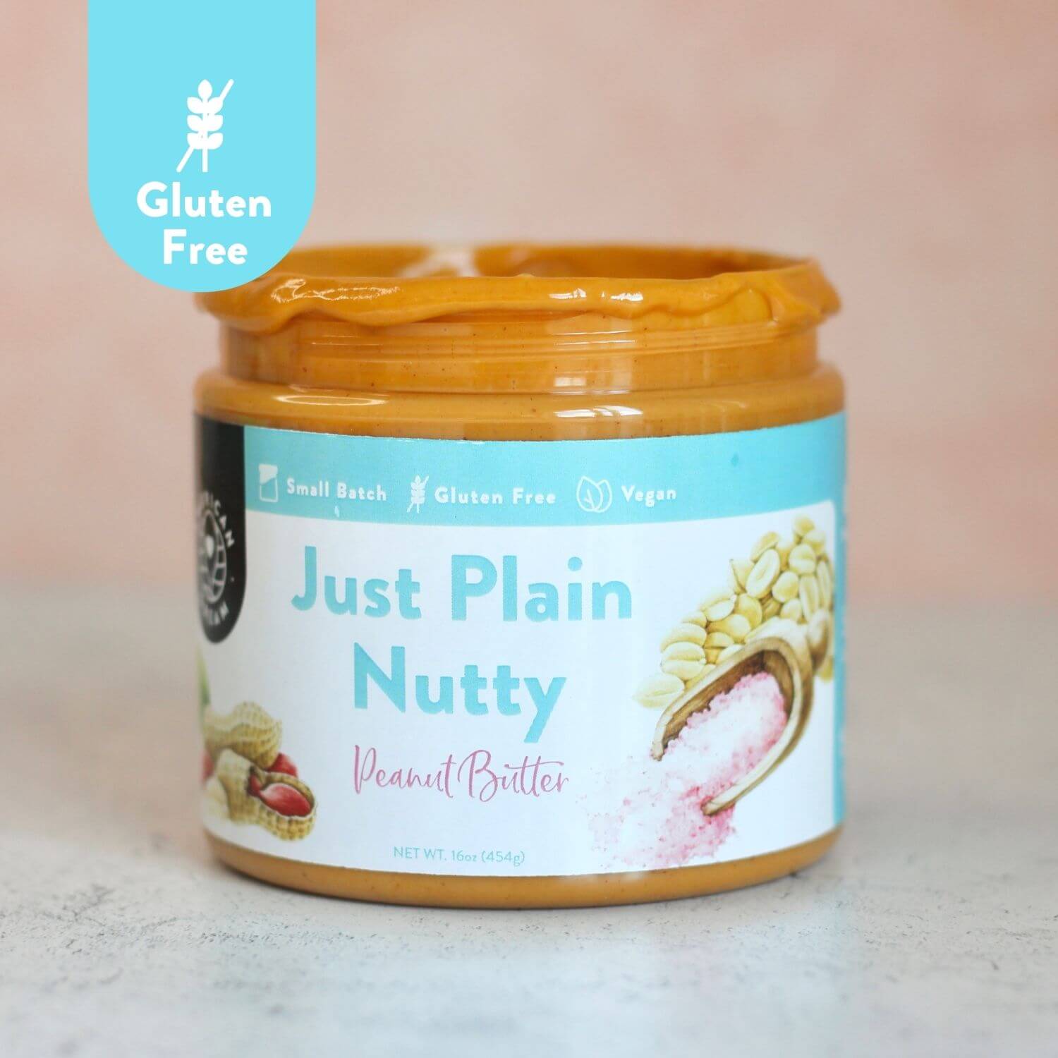 Gluten-Free Just Plain Nutty Peanut Butter