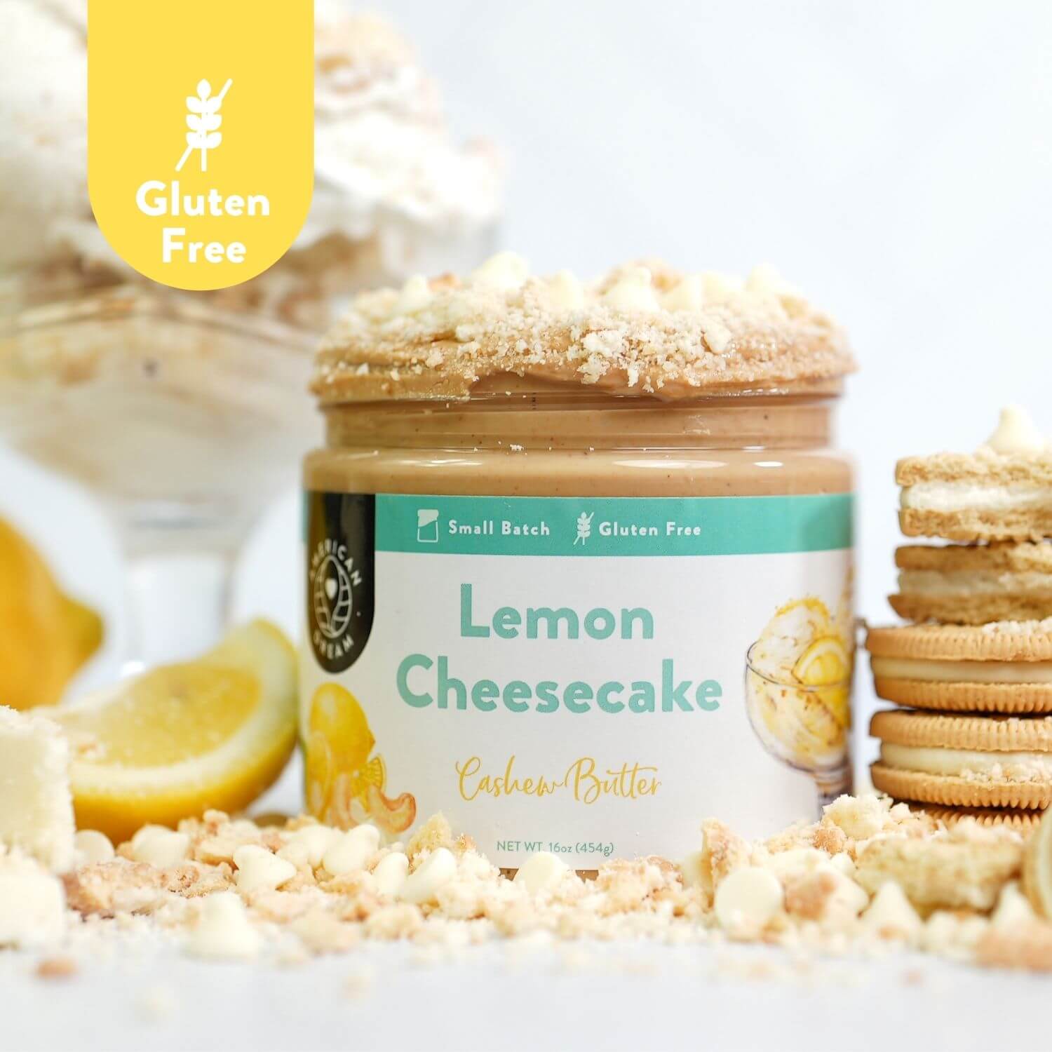 Gluten-Free Lemon Cheesecake Ice Cream Cashew Butter