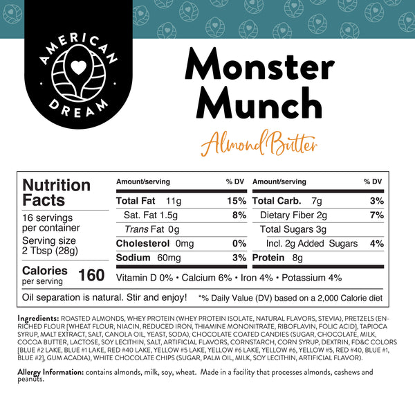 Monster Munch Almond Butter