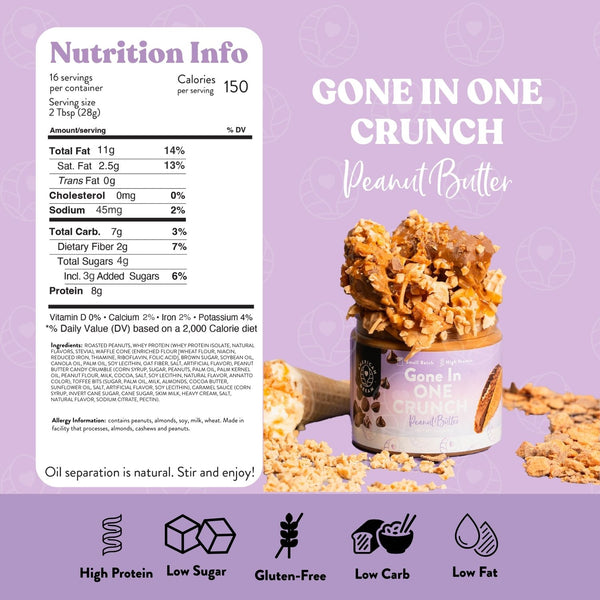 Gone In One Crunch Peanut Butter