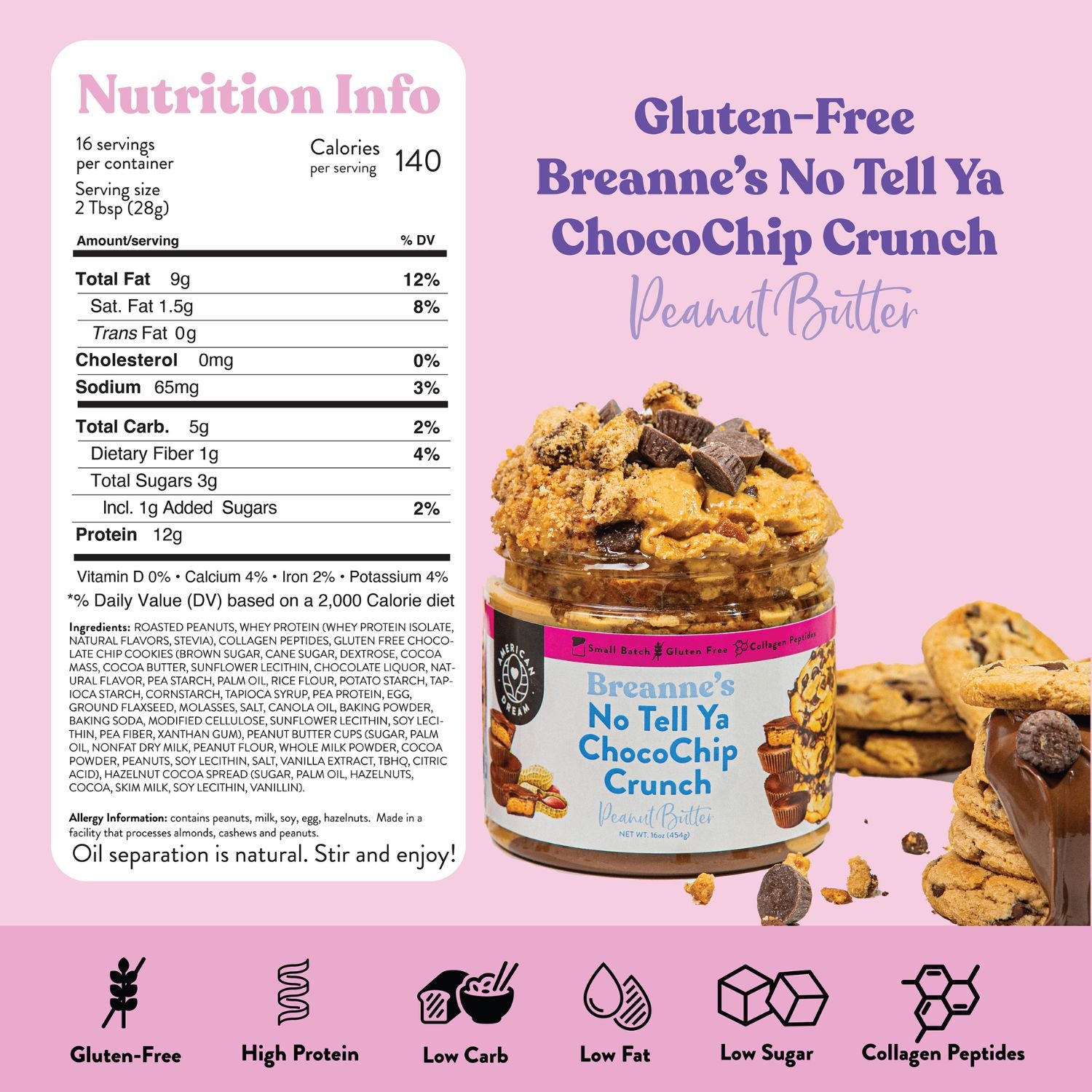 Breanne’s No Tell Ya ChocoChip Crunch Peanut Butter