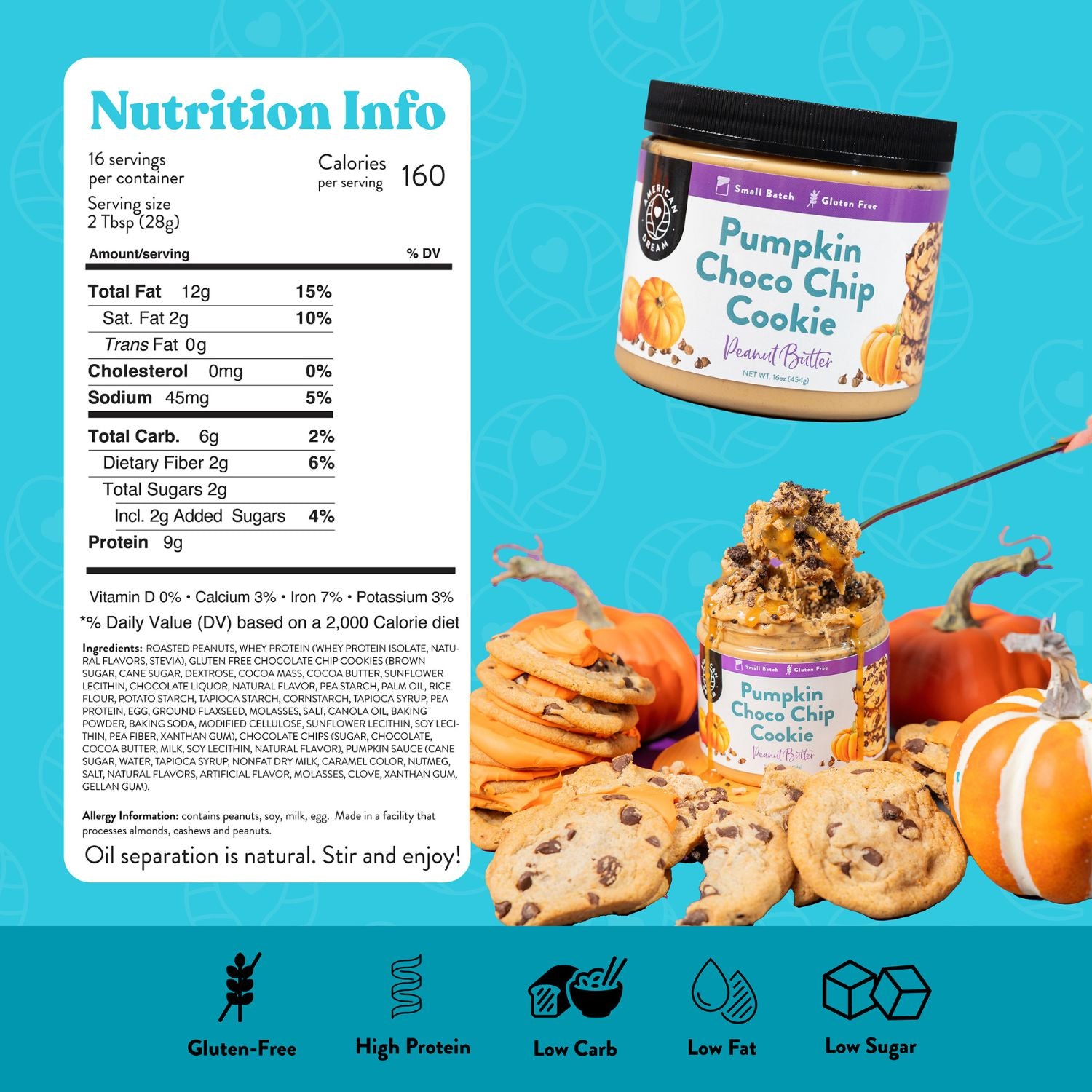 Pumpkin Choco Chip Cookie Peanut Butter
